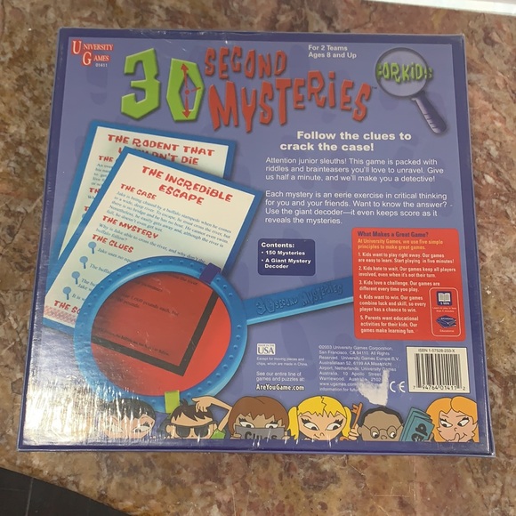 30 Second Mysteries Game for Kids - Picture 2 of 2